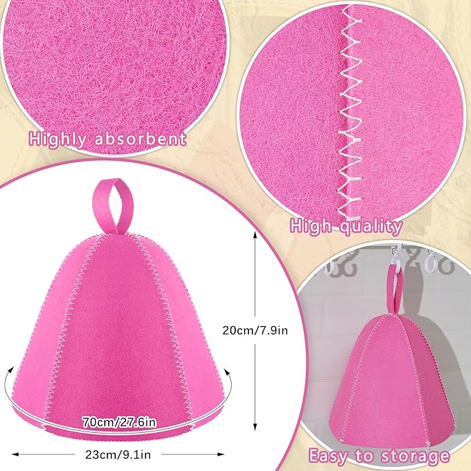 JaGely Sauna Hat for Men Women Sauna Hat Vaporarium Cap Russian Banya Cap for Bath House Accessories