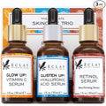 Eclat Skincare Face Serum Set – Vitamin C, Retinol, Hyaluronic Acid for Hydration & Anti-Aging – Brightening & Firming Facial Serums – 3 Pack Face Care Set