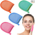 Frienda 4 Pcs Exfoliating Gloves Facial Scrub Mitts Exfoliator Scrubber for Face and Body Mitt Cleaning Dead or Dry Skin Remover Deep Exfoliating Polishing Glove for Men Women Bath Shower Spa Skincare