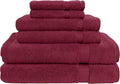 MyPillow My Towel 6 Piece Set - Premium Cotton Soft Absorbent Towels, 2 Bath Towels, 2 Hand Towels, 2 Wash Cloths [6 Piece Set, Burgundy]