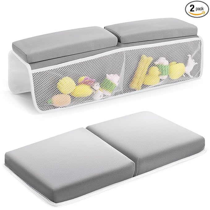 Baby Bath Kneeler and Elbow Rest Pad Set, Bathtub Kneeling Pad, Baby Accessories for Bath, Relieve Your Knees and Elbows