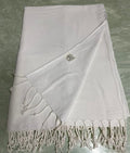 Bersuse 100% Cotton Ventura XL Throw Blanket for Couch - 100% Cotton - 60x90 Inches, White