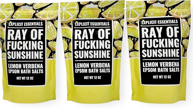 Explicit Essentials Lemon Verbena Epsom Bath Salts, 12 oz