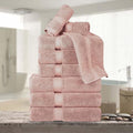 Superior Egyptian Cotton Pile 9-Piece Towel Set, 3 Bath, 3 Hand, 3 Face Towel/Washcloth, Heavyweight, Ultra Soft Luxury Towels, Thick Plush Essentials, Guest Bath, Spa, Hotel Bathroom, Muted Mauve
