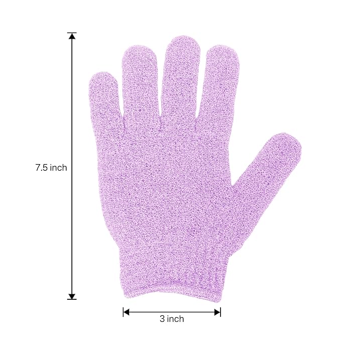 4 Pairs Exfoliating Gloves for Shower, Shower Gloves, Body Scrubber, Korean Exfoliating Mitt Body Scrubber, Microfiber Bath Gloves, Exfoliate Sponge Loofah Wash, Shower Scrubber