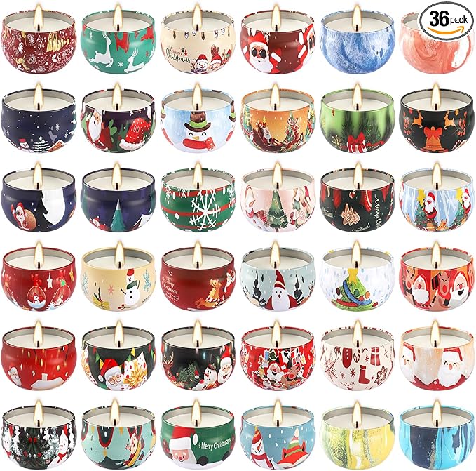 WPONSZU 36 Pack Christmas Scented Candles,Candvent Calendar 2025,Gift Set 2.5oz Strong Fragrance jar Candles,for Home Scented Decoration Birthday Valentine'sDay