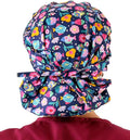 Sparkling EARTH Banded Bouffant Surgical Scrub Ponytail Working Caps and Built-in Sweatband - 100% Cotton - Made in The USA