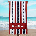 JML Custom Beach Towel with Name, Personalized Microfiber Beach Towel with Name, Large, Soft, Quick Dry & Absorbent for Swim, Pool,Adult,Summer Holiday,Vacation,Travel,Gift for Anniversary, Birthday