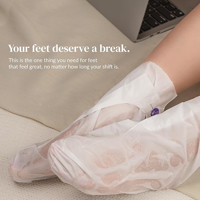 Epielle Hydrating & Moisturizing Hand & Foot Masks, Relieve and Soften Dry, Rough Skin, Self Care Gifts for Women, Spa Kit, Mothers Day Gifts, 6 Moisturizing Gloves & 6 Moisturizing Socks