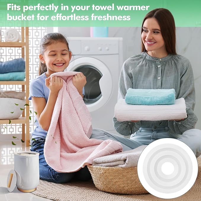 Demissle 120 Pcs 20 Flavors Replacement Fragrance Discs for Towel Warmer Bucket Fragrance Scented Pads Towel Warmer Scent Disc Aroma Tablets for Scent Warmers Bucket