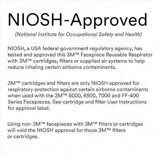3M Ultimate FX Full Facepiece Reusable Respirator, FF-402, NIOSH, ANSI, Six-Strap Harness for a Secure Comfortable Fit, Cool Flow Valve, Passive Speaking Diaphragm, Medium