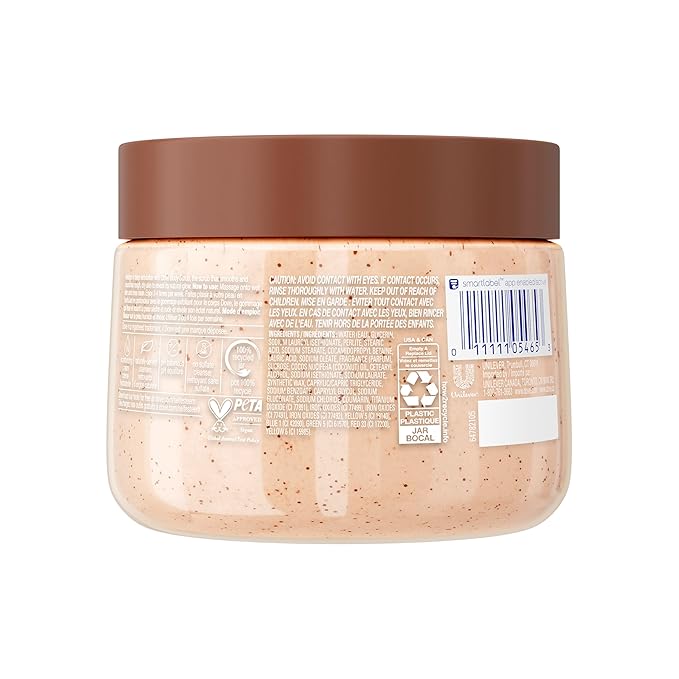 Dove Brown Sugar and Coconut Butter Body Scrub Exfoliates and Deeply Nourishes for Smooth, Radiant Skin 15 oz (Pack of 12)