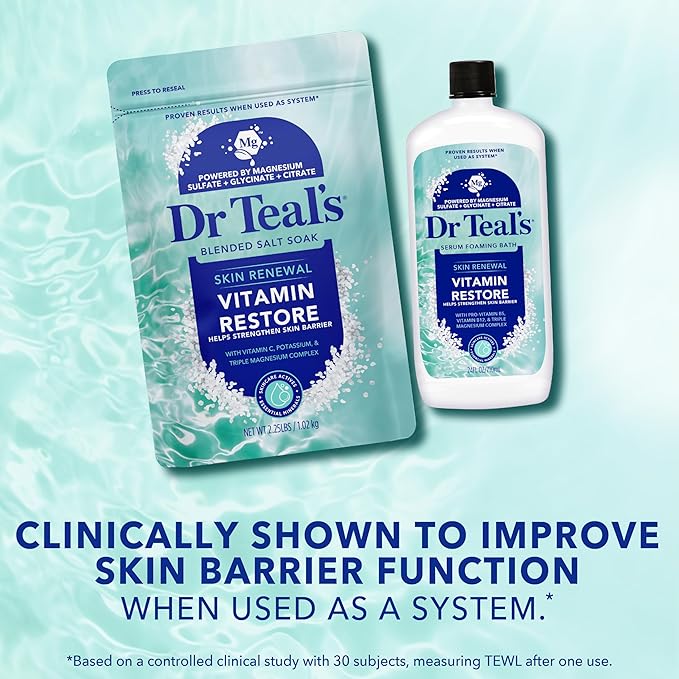 Dr Teal's Skin Renewal Vitamin Restore Blended Salt Soak, 2.25 lb