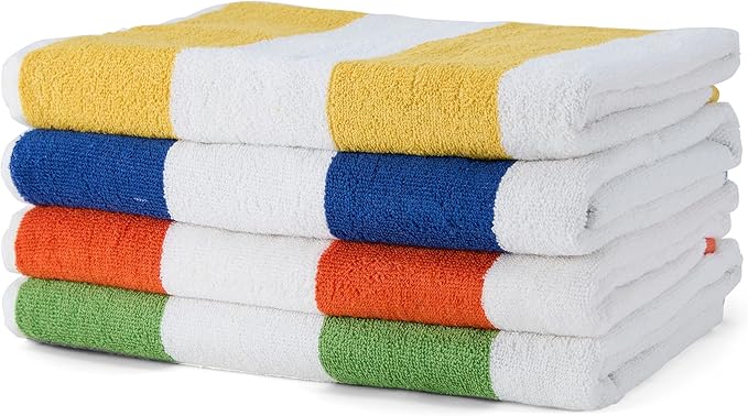 BolBom*S 100% Cotton Luxury Bath Towel Set - Soft & Absorbent Quick-Dry Towels for Bathroom, Spa, Beach or Gym - 30"x60" Large Size - Pack of 4 - Plush & Durable Towels - Machine Washable