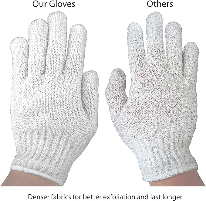 Aquasentials Exfoliating Bath Gloves (4 Pairs) (Pink Only)