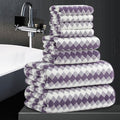 8 Piece Bathroom Towel Set |2 Oversized Bath Towels,2 Hand Towels,4 Washcloths| 600GSM Soft Hotel Towel Set Extra Large Bath Sheet for Bathroom,Highly Absorbent Quick Dry Bath Towel Collections,Plum