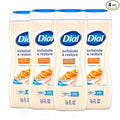 Dial Body Wash, Exfoliate & Restore Cocoa Butter & Orange Extract, 16 Fl Oz Pack of 4, With Vitamin E, Gentle, Leaves Skin Feeling Nourished, Dermatologist-Tested, No Parabens & Sulfates