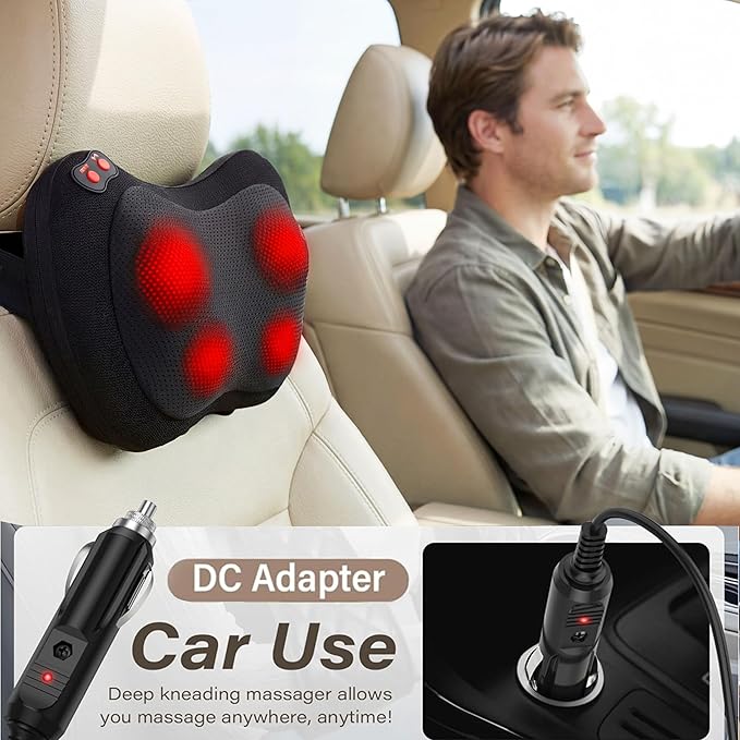 Papillon Mothers Day Gifts for Mom,Back Massager with Heat,Shiatsu Neck Massager Pillow for Back,Neck,Shoulder,Foot&Lower Back Pain Relief,Relaxation Gifts for Women/Mom/Fathers Day (Black)