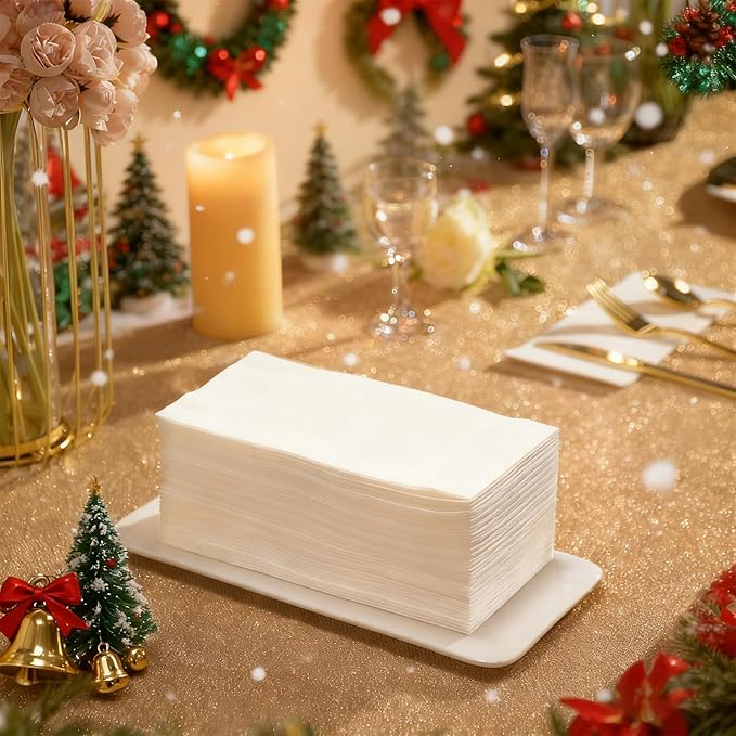 420PACK Disposable Hand Towels for Bathroom, Soft and Absorbent Paper Guest Towels Disposable Decorative Bathroom Hand Napkins for Kitchen, Parties, Weddings, Dinners