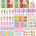 130 PCS Spa Party Supplies for Women, Include Face Masks Skincare, Hand Cream, Lip Balm, Lip Mask, Under Eye Patches,Hair Brush, Foot Bath Bombs,Spa Birthday Sleepover Party Supplies for Girls Women
