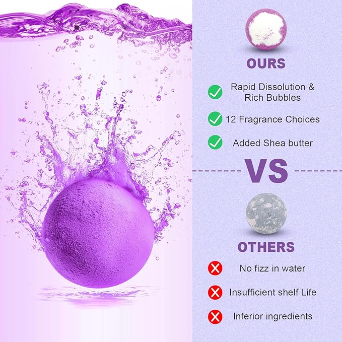 Bath Bombs for Women Gift Set 12 Pack Natural Relaxing Bath Bombs for Her，Aromatherapy Bubble Bath & Fizzy, Handmade Birthday Mothers Day Gifts for women Mom Gifts idea For wife/Teens, girlfriend,Kids