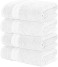 Modern Threads 4-Pack SpunLoft Bath Sheet White 35x66
