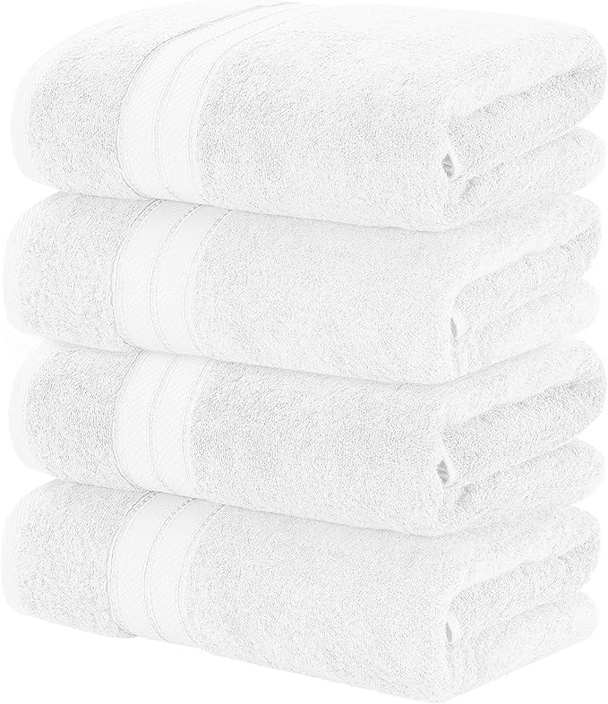 Modern Threads 4-Pack SpunLoft Bath Sheet White 35x66