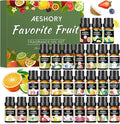 Fruity Essential Oils Set - Top 28 Fruit Fragrance Oil for Candle Making, Diffusers - Strawberry, Apple, Pineapple, Cucumber Melon, Cherry, Mango, Lemon, and Orange Scented Aromatherapy Oils