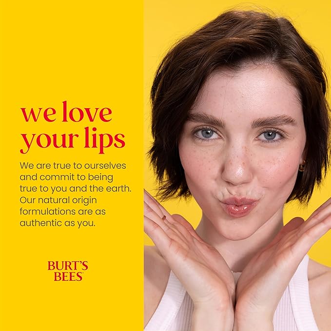 Burt's Bees 4 Pack Lavender Vanilla, Sweet Peach, Green Apple, Wildflower Honey; 24 Hour Moisture Moisturizing Lip Balm, 100% Natural Origin, Mother's Day Gift, 4 Tubes, 0.15 oz