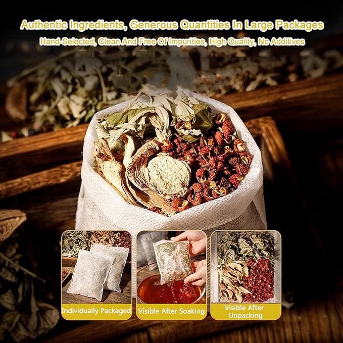 30 Pcs Body Herbal Detox Foot Soak To Remove Toxins,Lymphatic Drainage Ginger Foot Detoxing Soak for Relieve Fatigue Dispel Cold and Remove Dampness 艾草泡脚足浴包