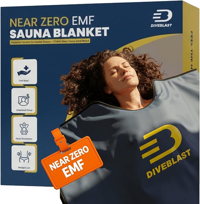 DIVEBLAST Near Zero EMF Far Infrared Sauna Blanket - Midnight Blue