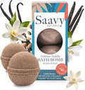 Saavy Naturals Bath Bombs – Relaxing Foaming Fizz Bubbles, Organic Bath Bombs (Pack of 1, 12 Ounce, Tahitian Vanilla)
