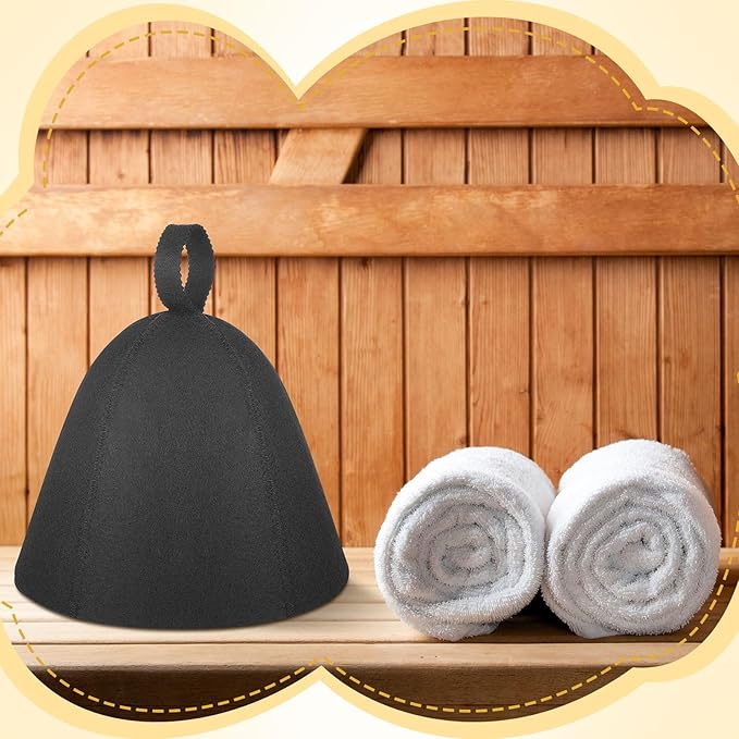 JaGely Sauna Hat for Men Women Sauna Hat Vaporarium Cap Russian Banya Cap for Bath House Accessories
