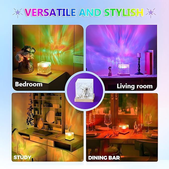 Northern Lights Projector, 16 Colors Rechargeable Aurora Light Projector & Mood Lighting Galaxy Lamp, App Remote Night Light for Bedroom, Gift for Teenage Girls Room Decor(Plug-in)