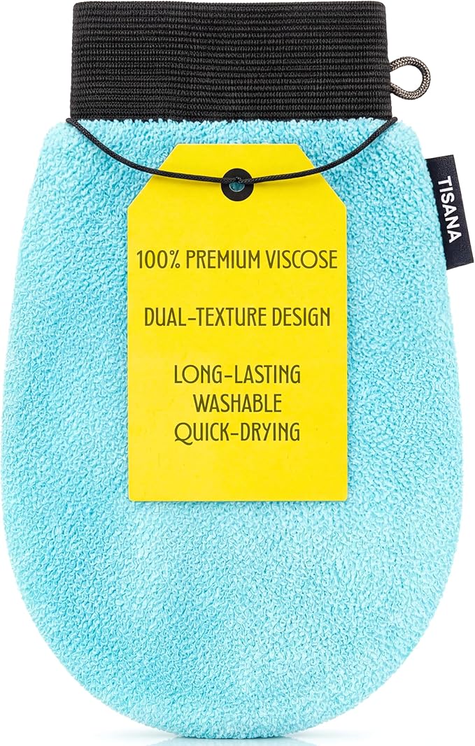 Exfoliating Glove for Shower – Dual-Sided Scrubber Mitt – Deep Exfoliation Washcloth Mittens – Dead Skin & Tan Remover for Body – Body & Face Exfoliator Loofah Wash Cloths for Showering (1-Pack)
