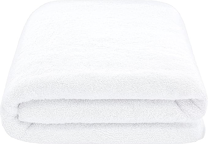 Cotton Paradise 100% Cotton 40x80 Oversized Bath Sheet, Extra Large Turkish Bath Towels for Bathroom, White Bathsheet