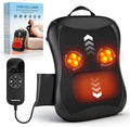Back Massager with Heat, 4D Rolling Massage Nodes for Upper & Lower Back Pain Relief, 4 Modes & 2 Speeds Deep Tissue, Includes Car Adapter for for Car Office Home & Travel