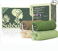 SubSahara Authentic African Net Sponge - 4 Pack Exfoliating Bath & Shower Loofah Sponge for Body & Face, Gentle Scrubber for All Skin Types, Travel, Durable