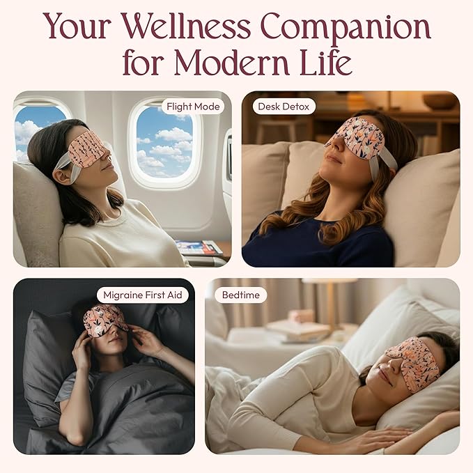 FOMIN Steam Eye Mask for Mothers Day - 20 Pack - Rose & Jasmine - Self Heating Warm Compress for Dry Eyes, Heated Eye Mask for Sleep, Puffiness & Dark Circles Relief, Spa Relaxation Gifts for Mom