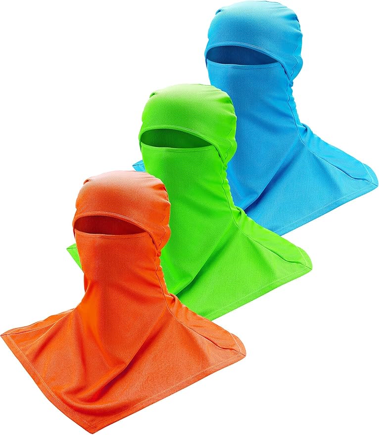 SATINIOR 3 Piece Balaclava Face Cover Sun Protection Neck Cover Summer Balaclava Motorcycle Face Mask for Men Women