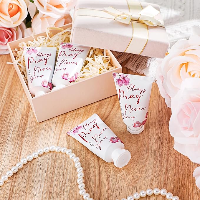 50 Pack Christian Hand Lotion Bulk Gifts for Women Mother's Day Gifts Bible Mini Travel Hand Lotion for Women Church Appreciation(Modern)