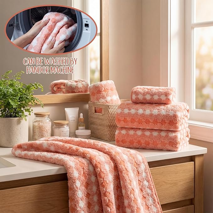 SmoothNovelty 16 Pack Microfiber Bath Towels Bulk 27'' x 60'' Oversized Size Bath Towel Highly Absorbent Extra Large Soft Drying for Beach Shower Summer Salon Sport Gym Party (Cone,Orange)