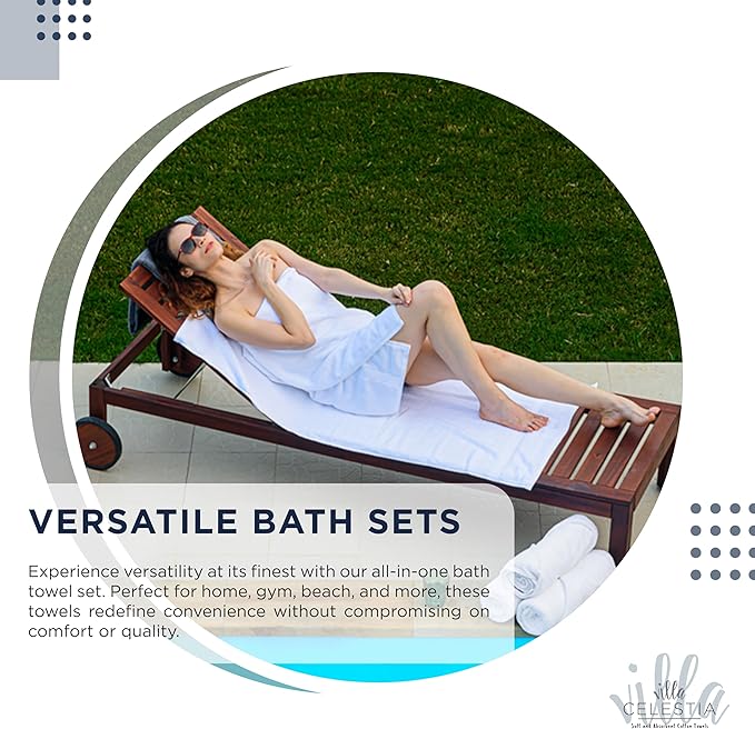 100% Cotton Bath Towel Set of 24-6 Bath Towels, 6 Hand Towels, 12 Wash Cloths, Sustainable, Soft, Highly Absorbent, Combed Cotton 24 Piece Set for Hotels, Spa, Bathroom, Dorm, Navy Blue