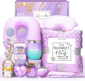 LUCOTIYA Gifts for Women, Get Well Soon Birthday Gift Basket for Her Friends Daughter Bestie Teachers Self Care Package with Flannel Blanket Idea for Mom