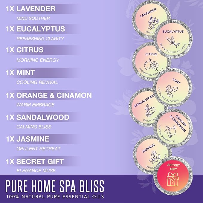 GOSSBY Shower Steamers Aromatherapy (8 Pcs) - Mothers Day Gift for Mom - Birthday, Stress Relief Gift for Women Wife Teen Girl - Basket Stuffers - Natural Essential Oils, Self Care Relaxation Home Spa