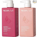 Medix 5.5 Retinol Body Lotion + Hyaluronic Acid Cream, Moisturizer Body & Face Lotion Set | Hydrating + Firming Lotion For Stretch Marks, Wrinkles, & Crepey Skin | Skin Care Products, 2pc Set