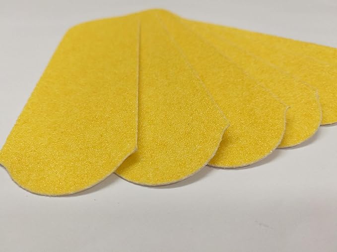 80 GRIT Stainless Steel Pedicure File Refill Pads, 60 Count (80 GRIT Yellow)