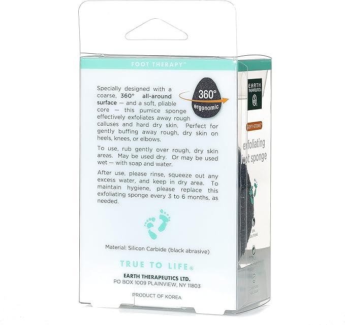Earth Therapeutics Soft Stone Exfoliating Foot Sponge