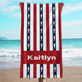 JML Custom Beach Towel with Name, Personalized Microfiber Beach Towel with Name, Large, Soft, Quick Dry & Absorbent for Swim, Pool,Adult,Summer Holiday,Vacation,Travel,Gift for Anniversary, Birthday