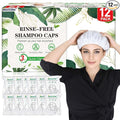 Shampoo Caps No Rinse, 12 Pack Waterless Shampoo Caps for Bedridden Patients and Elderly, Rinse Free Hair Washing Shower Caps for Post Surgery, Hospital, Camping